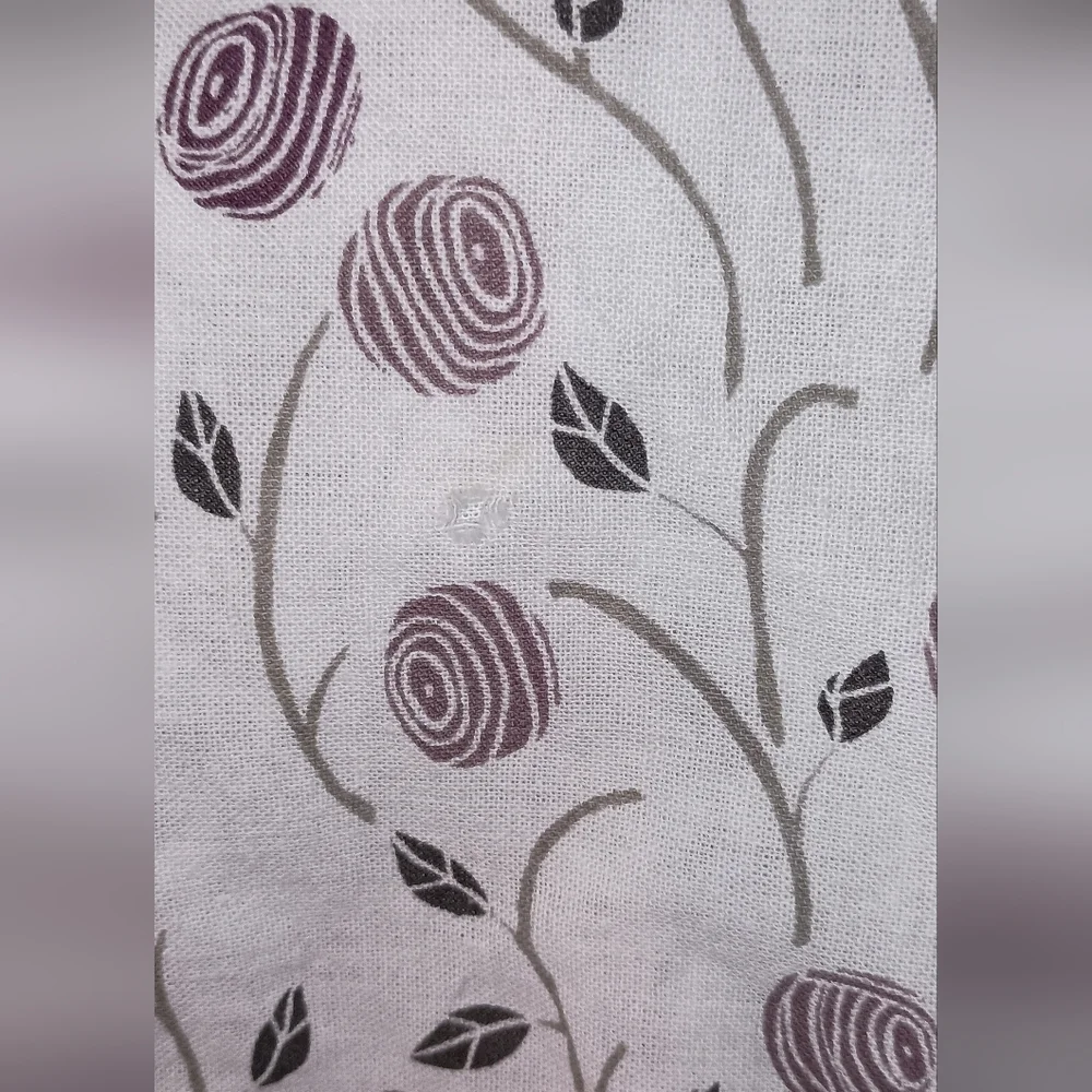Ikea Majviva Purple White Floral Cotton duvet Cover size 81